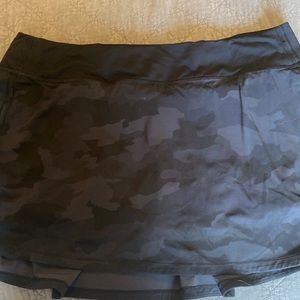 Lululemon Black Camouflage Tennis Skirt